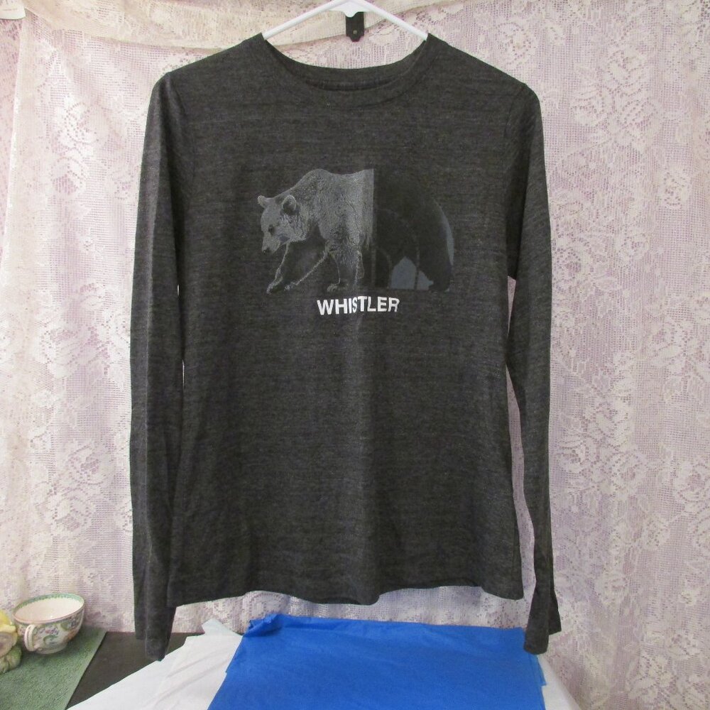 The North Face Long Sleeve Tri Blend Bear Tee Whistler Womens M